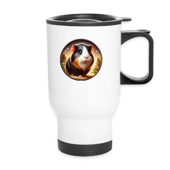 Guinea pig at night - Thermal mug with handle - white - Front