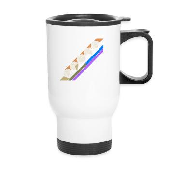 Retro Minimalist Polyhedral Dice Set Tabletop RPGP - Thermal mug with handle - white - Front