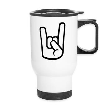 Rock Metal - Thermobecher mit Tragegriff - Weiß - Vorne