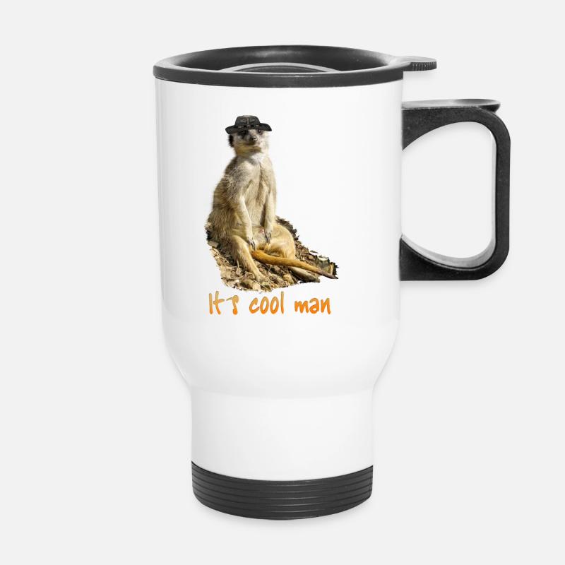 It´s cool man - Thermobecher mit Tragegriff - Weiß