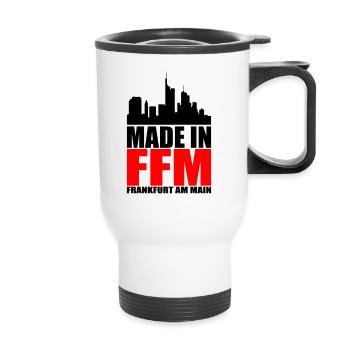 Made in Frankfurt - Thermobecher mit Tragegriff - Weiß - Vorne