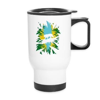 jungle - Thermal mug with handle - white - Front