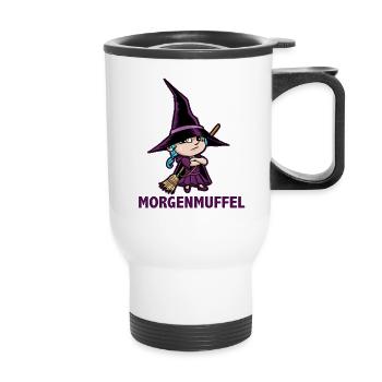 Morning Muffle - Witch Lucy - Thermal mug with handle - white - Front