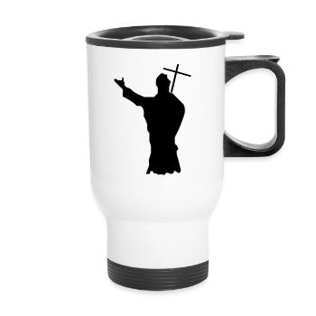 pope - Thermal mug with handle - white - Front