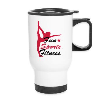 sports - Tasse isotherme avec poignée - blanc - Devant