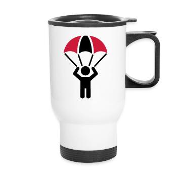 parachute - Thermal mug with handle - white - Front