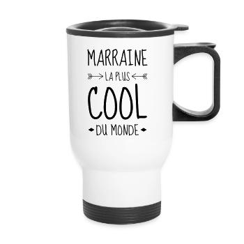 Godmother Patin Marraine Baby Bébé Family - Thermal mug with handle - white - Front