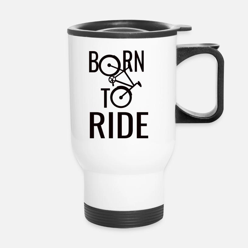 born to ride - Tasse isotherme avec poignée - blanc