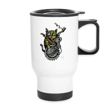 STEAMCATPUNX 01 - Thermobecher mit Tragegriff - Weiß - Vorne