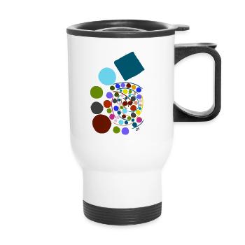 Colorful. - Thermal mug with handle - white - Front
