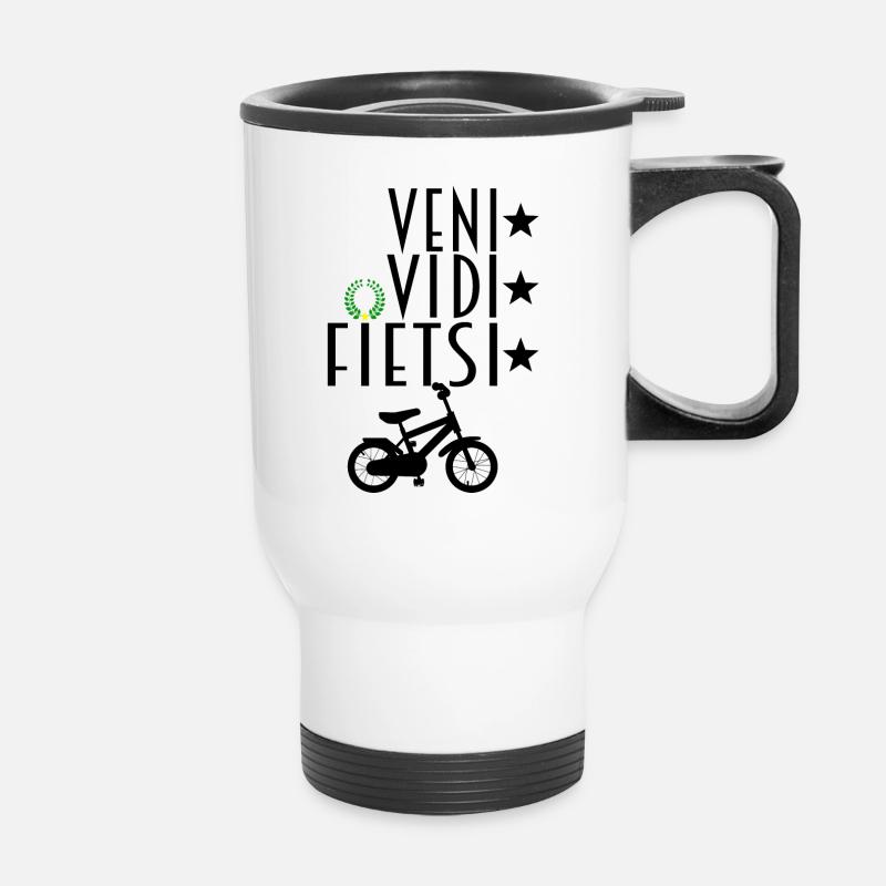 VENI VIDI ( FIETSI ) VICI - Thermal mug with handle - white