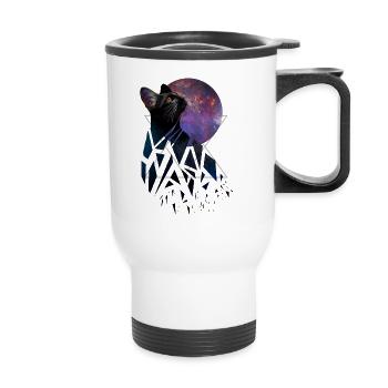 Space Cat - Space Animals Serie - Thermobecher mit Tragegriff - Weiß - Vorne