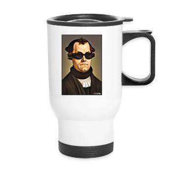 Martin Luther Sunglasses Religion Church - Tasse isotherme avec poignée - blanc - Devant