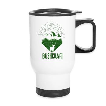 Bushcraft survival - Thermal mug with handle - white - Front