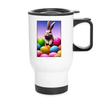 Rabbit Easter Easter Pet Easter Holiday - Thermal mug with handle - white - Front