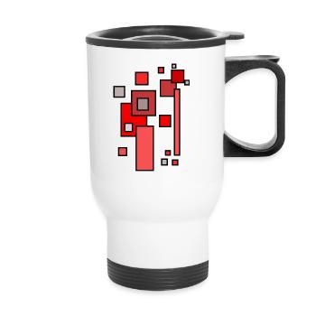 Building Blocks Architecture Pattern 2 - Thermal mug with handle - white - Front