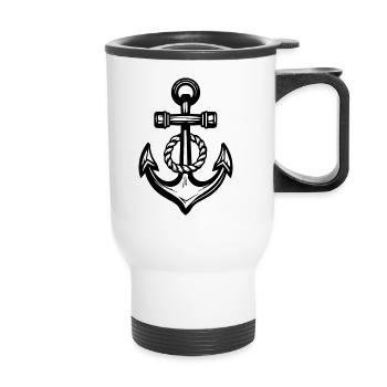 Anchor Boat Ship Nautical - Thermal mug with handle - white - Front