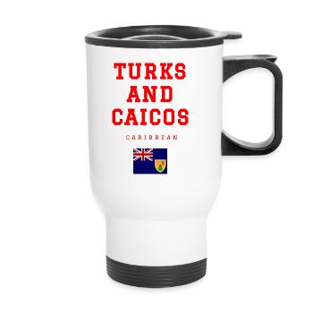 Turks and Caicos - Thermal mug with handle - white - Front