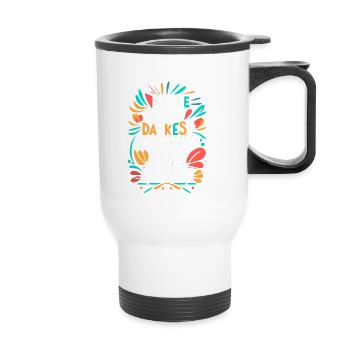 Ce n’est que dans les moments les plus sombres que vous trouvez la force intérieure - Tasse isotherme avec poignée - blanc - Devant