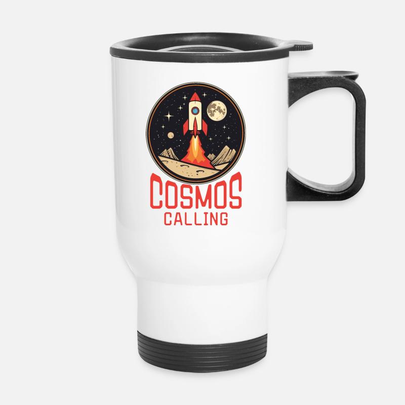 Kosmos ruft - Thermobecher mit Tragegriff - Weiß