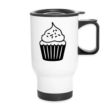 Cupcake - Thermal mug with handle - white - Front