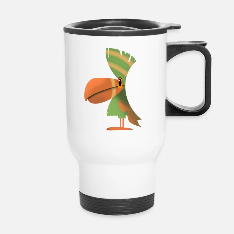 toucan - Thermal mug with handle - white