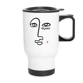 Smile and Cry - Thermobecher mit Tragegriff - Weiß - Vorne