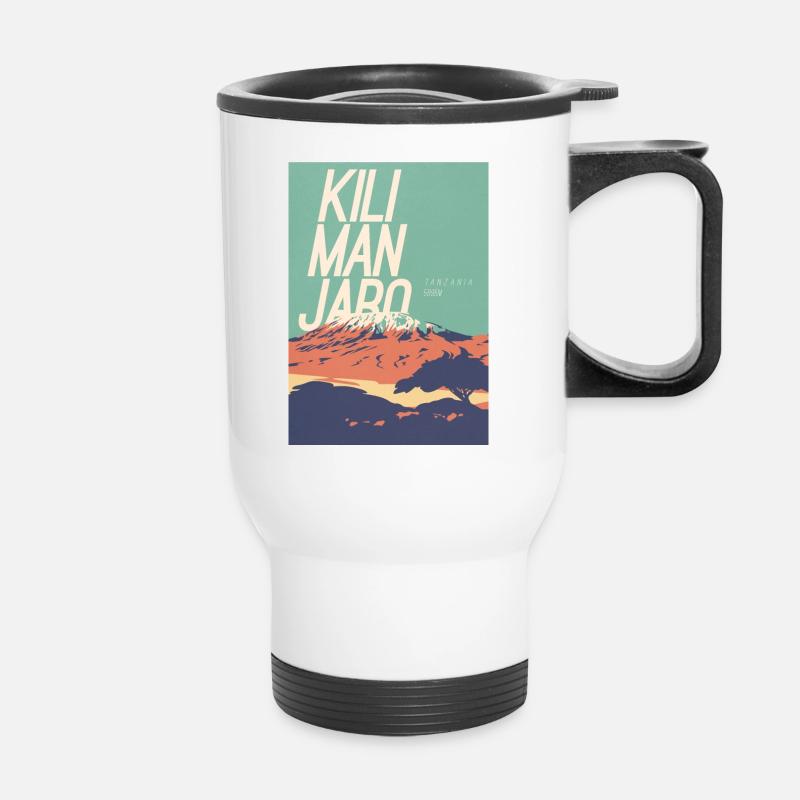 Kilimanjaro Vibes - Thermal mug with handle - white