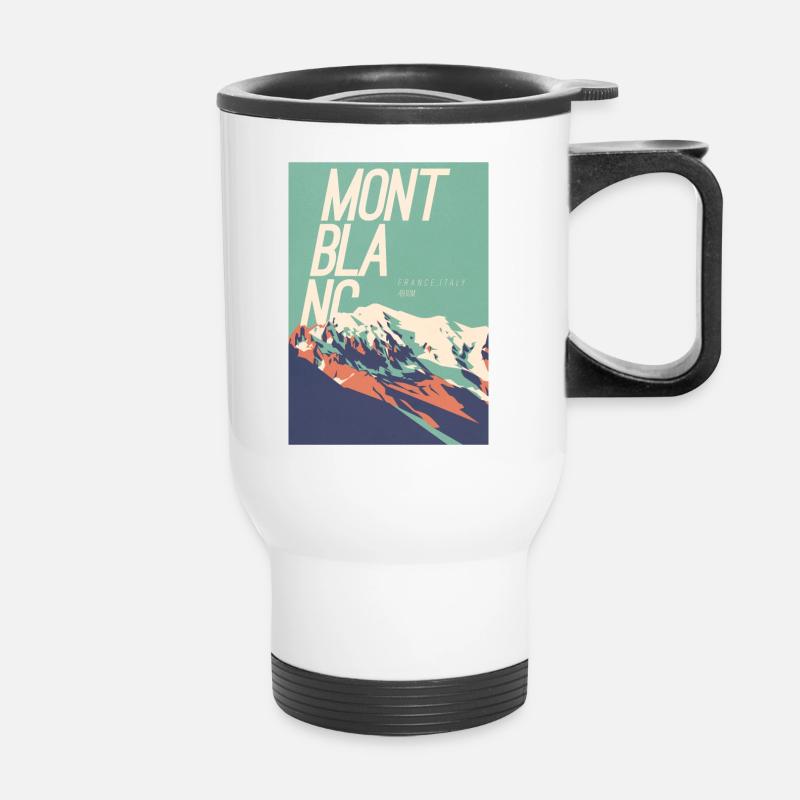 L’élégance du Mont Blanc - Tasse isotherme avec poignée - blanc
