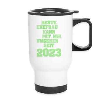 Ehe 2023 - Thermobecher mit Tragegriff - Weiß - Vorne
