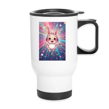 Lucky Bunny Music No.4 - Thermal mug with handle - white - Front