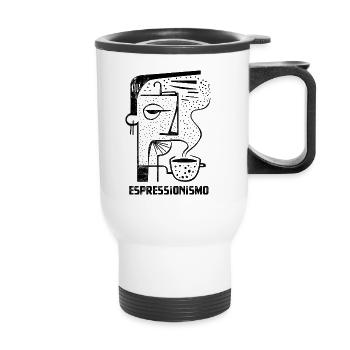 Espressionismo - Espresso - Kaffee trinken - Thermobecher mit Tragegriff - Weiß - Vorne