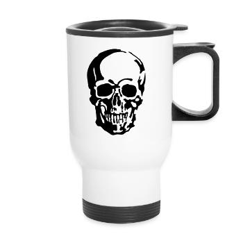 Crâne - Tasse isotherme avec poignée - blanc - Devant