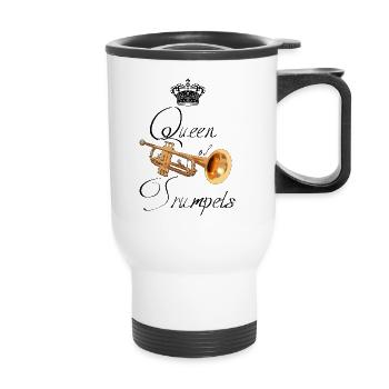 Queen of Trumpets - Thermobecher mit Tragegriff - Weiß - Vorne