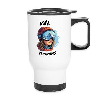 Val Thorens Ski 3 Vallées Haute Station Europe - Tasse isotherme avec poignée - blanc - Devant