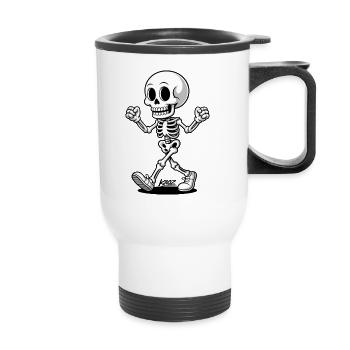 Streetwear squelette dansant - Tasse isotherme avec poignée - blanc - Devant