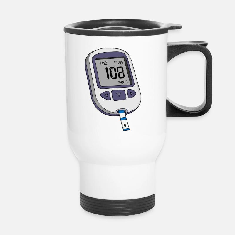 Gluco Meter - Thermal mug with handle - white