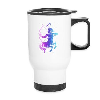 Sagittaire – Signe du Néon - Tasse isotherme avec poignée - blanc - Devant