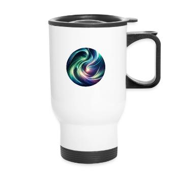 Aurora Borealis - Thermal mug with handle - white - Front