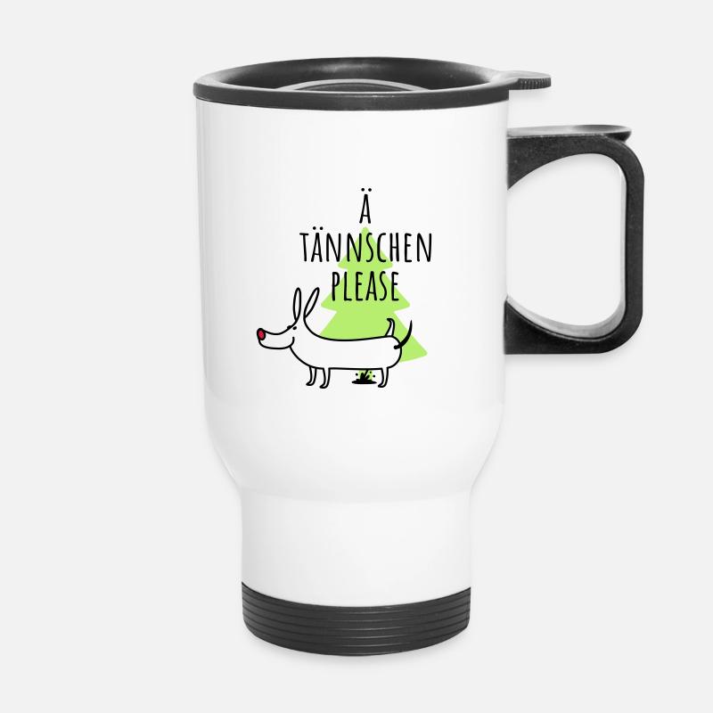 Lumpi - Ä-Tännschen-Please - Thermal mug with handle - white
