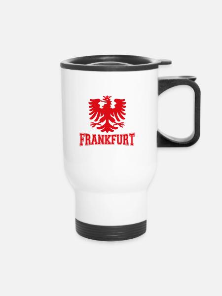Frankfurt - Thermobecher mit Tragegriff - Weiß