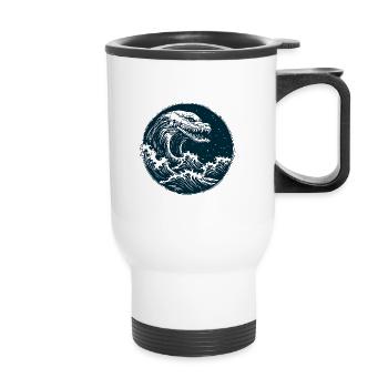 Sea Serpent of Tides - Thermal mug with handle - white - Front