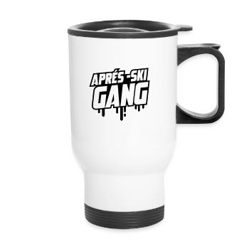 Après-ski course - Thermal mug with handle - white - Front