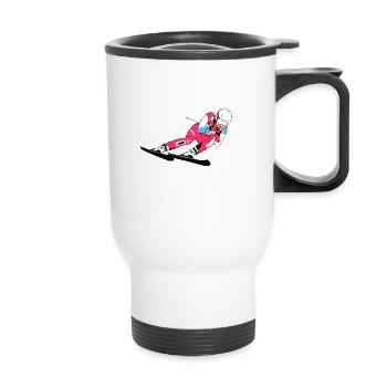 Alpine Skiing - Thermal mug with handle - white - Front