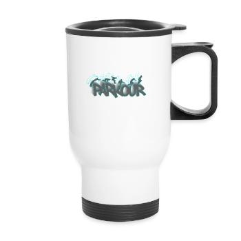 Parkour Obstacle Course Freerunning - Thermal mug with handle - white - Front