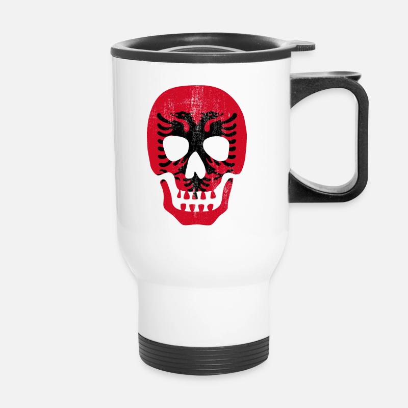 Albania - Thermal mug with handle - white