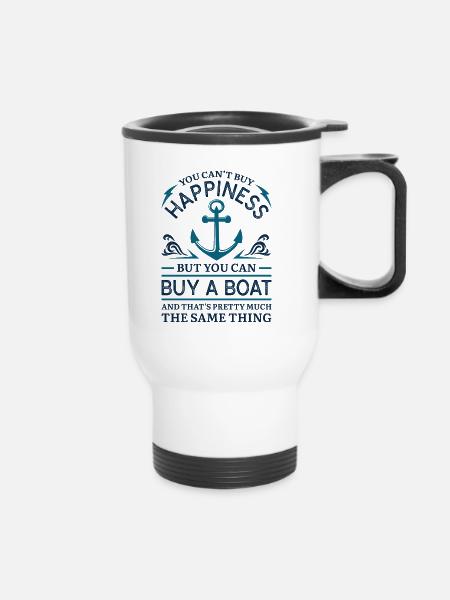 Kaufen Sie ein Boot - Thermobecher mit Tragegriff - Weiß