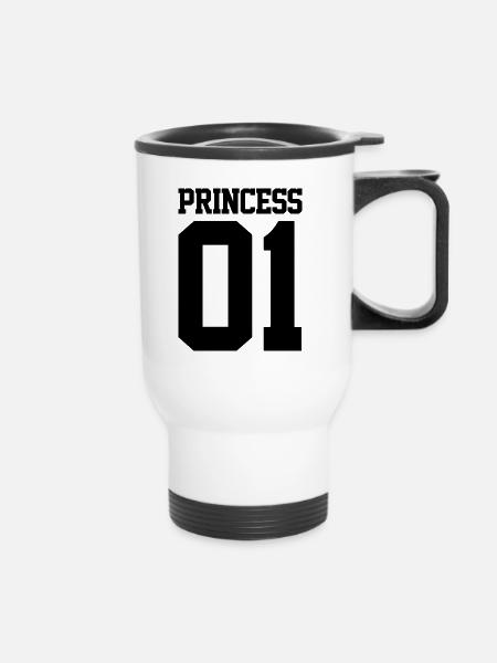 Prinzessin 01 - Thermobecher mit Tragegriff - Weiß
