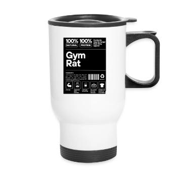 Gym Rat - Vêtements de fitness haut de gamme - Tasse isotherme avec poignée - blanc - Devant