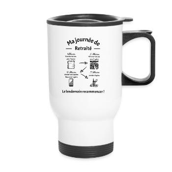 retirement - Thermal mug with handle - white - Front